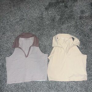 A&F collared crop top bundle